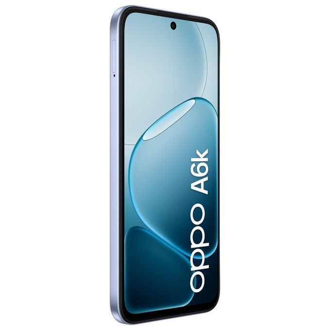 Oppo, Smartphone A6k AI, Doppia Fotocamera 13MP, Display 6.75'' 256GB, Crystal Blue