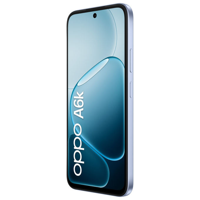 Oppo, Smartphone A6k AI, Doppia Fotocamera 13MP, Display 6.75'' 256GB, Crystal Blue