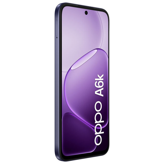 Oppo A6k, Smartphone, Doppia Fotocamera 13MP, Display 6.75'' 120Hz, 4GB RAM, 256GB, Nero