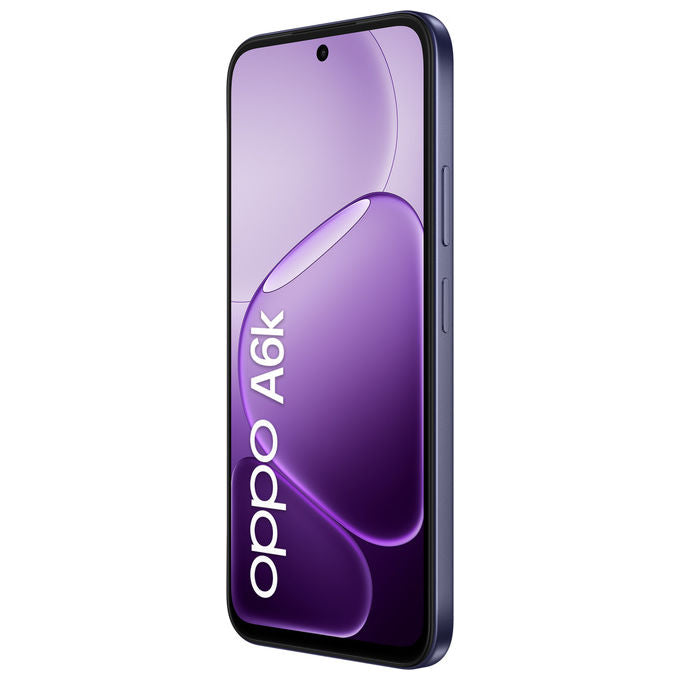 Oppo A6k, Smartphone, Doppia Fotocamera 13MP, Display 6.75'' 120Hz, 4GB RAM, 256GB, Nero