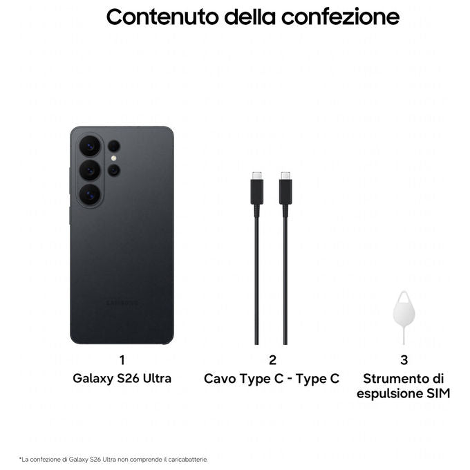 Samsung, Galaxy S26 Ultra, 1TB, Display Privacy Integrato, 16GB RAM, Nero