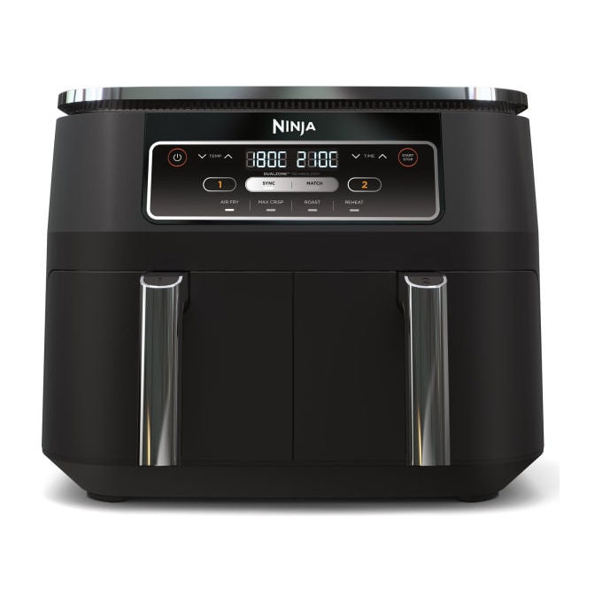 Ninja, Friggitrice ad Aria Calda Doppia, 7.6 Litri, 2400W, Nero