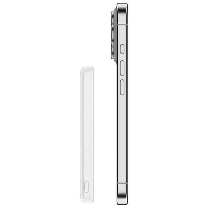 Belkin, Power Bank Magnetica 5000mAh, Ricarica Wireless, 7.5W, Bianco