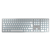Cherry, Tastiera Wireless Slim per Mac, QWERTY Inglese, Argento, Bluetooth, USB