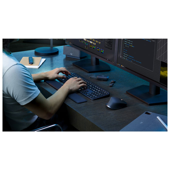 Logitech, Tastiera e Mouse, Wireless Bluetooth, QWERTY US International, Grafite