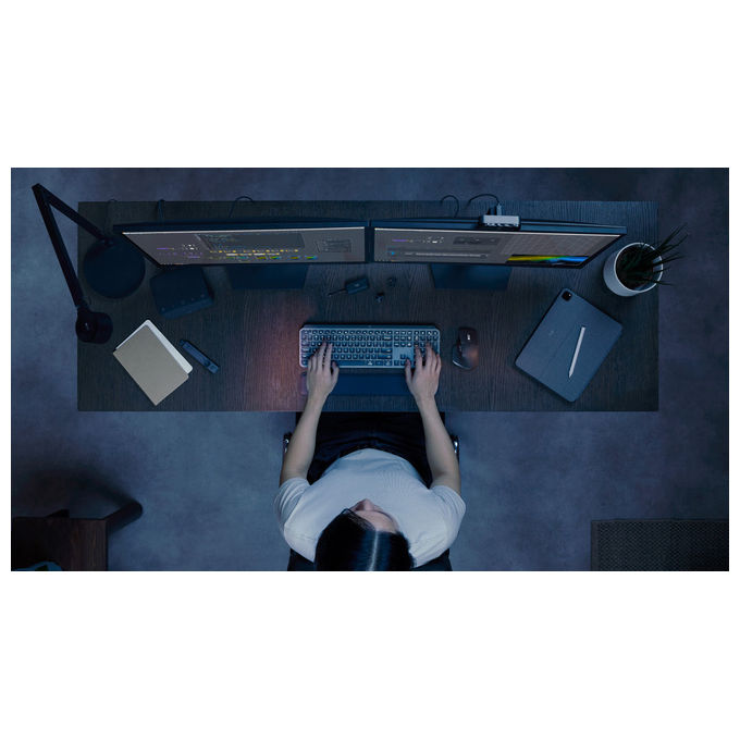 Logitech, Tastiera e Mouse, Wireless Bluetooth, QWERTY US International, Grafite