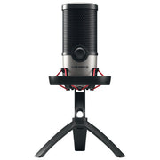 CHERRY, Microfono da Tavolo USB, UM 6.0 Advanced, Nero Argento, Cardioide-Omnidirezionale