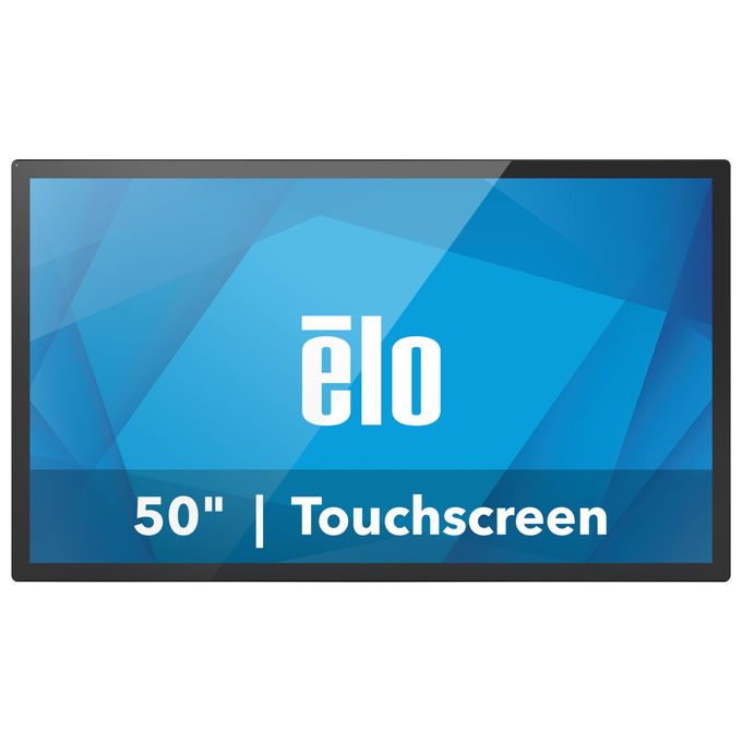 Elo, Monitor LCD 50 Pollici, Touchscreen 4K, Anti-attrito, 3840 x 2160, Nero