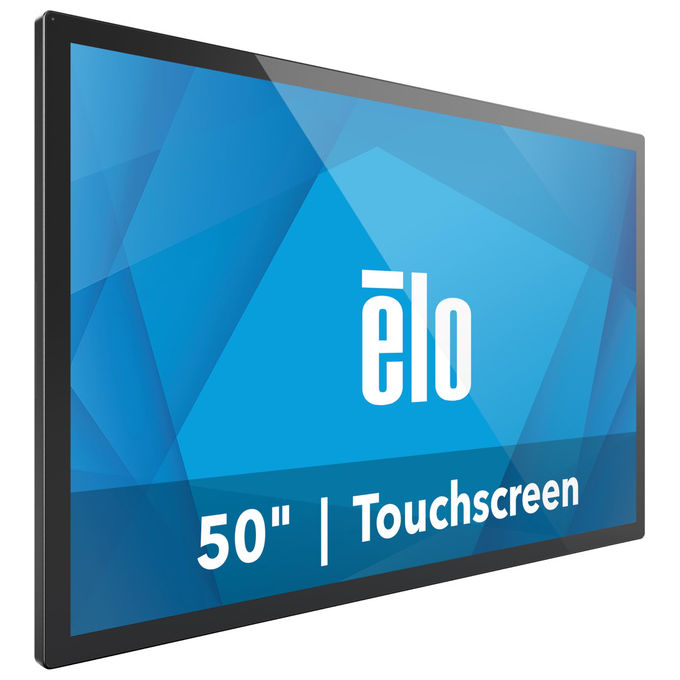 Elo, Monitor LCD 50 Pollici, Touchscreen 4K, Anti-attrito, 3840 x 2160, Nero