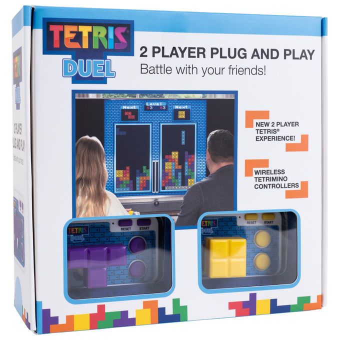 Fizz Creations, Tetris Duel, Gioco TV Plug and Play, 2 giocatori, Con 2 controller wireless