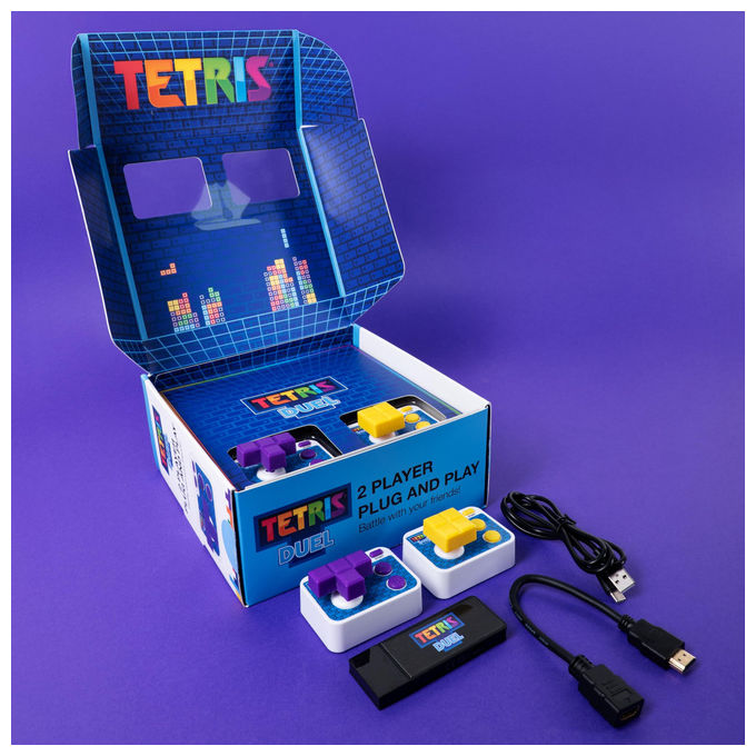 Fizz Creations, Tetris Duel, Gioco TV Plug and Play, 2 giocatori, Con 2 controller wireless