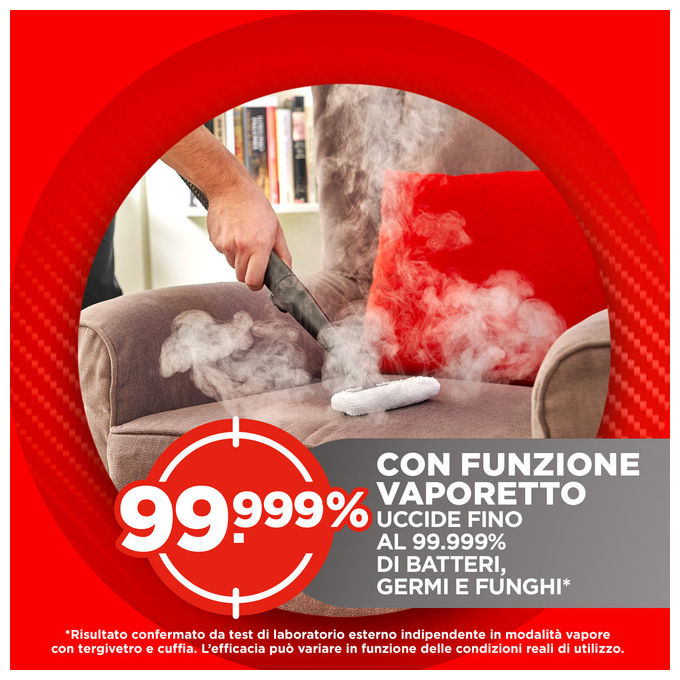 Polti PTEU0325 StainOver SC30 Lavatappeti Smacchiatore a Vapore 4 in 1 2000W 14.9 kPa 1.6L colore Bianco