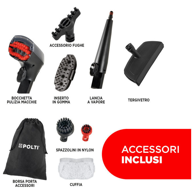 Polti PTEU0325 StainOver SC30 Lavatappeti Smacchiatore a Vapore 4 in 1 2000W 14.9 kPa 1.6L colore Bianco