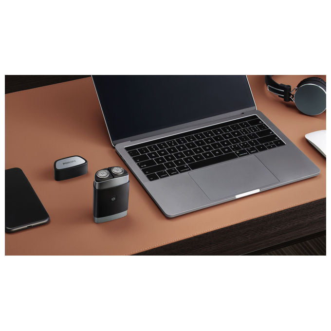 Philips PQ888-06 Rasoio elettrico rotazione bagnato e secco 2 testine autonomia 60 min colore Nero