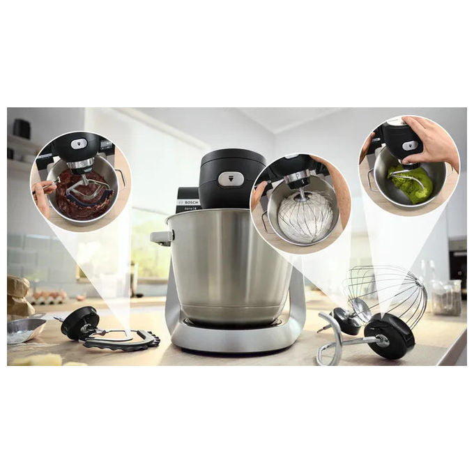 Bosch MUMS6ZS34 Serie 6 Impastatrice Planetaria 1600 W Ciotola 5.5 L 7 Velocita' colore Nero Inox