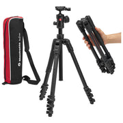 Manfrotto Befree Advanced AS, Treppiede, Con Chiusura a Leva, Compatibile Arca-Swiss, Kit Alluminio per Fotocamere DSLR