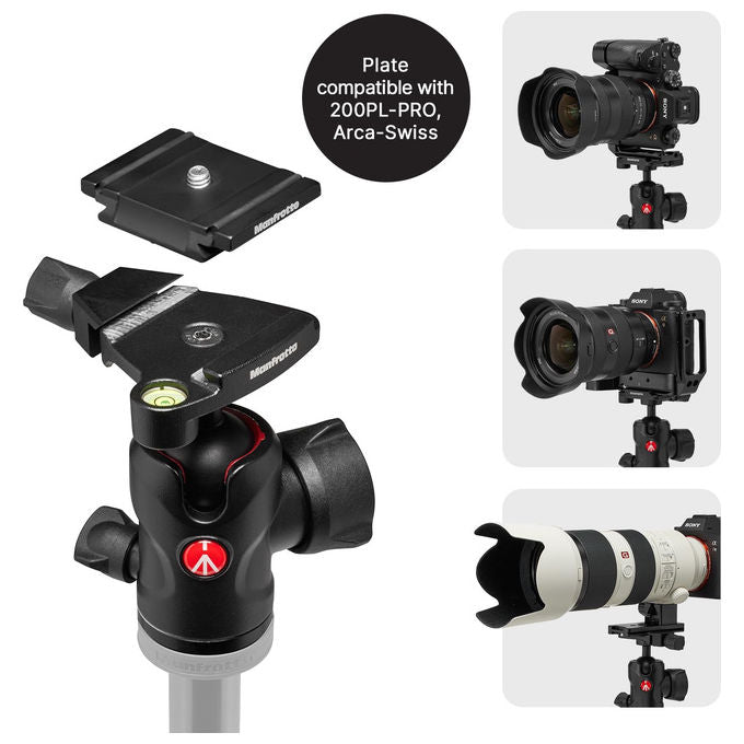 Manfrotto Befree Advanced AS, Treppiede, Con Chiusura a Leva, Compatibile Arca-Swiss, Kit Alluminio per Fotocamere DSLR