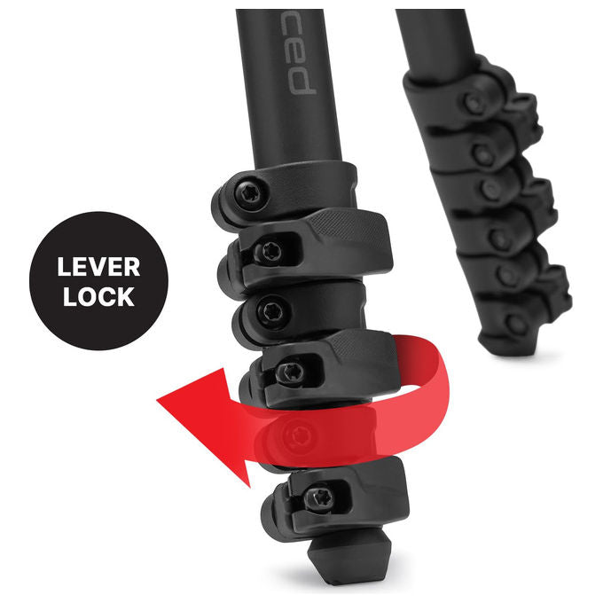 Manfrotto Befree Advanced AS, Treppiede, Con Chiusura a Leva, Compatibile Arca-Swiss, Kit Alluminio per Fotocamere DSLR