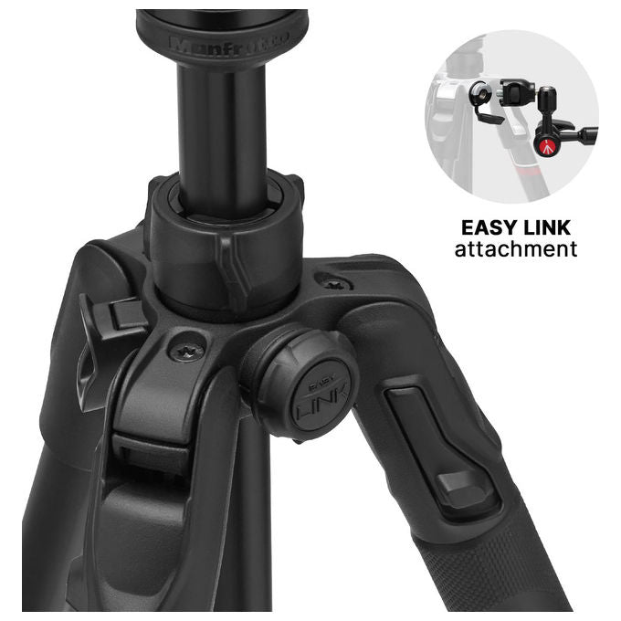 Manfrotto Befree Advanced AS, Treppiede, Con Chiusura a Leva, Compatibile Arca-Swiss, Kit Alluminio per Fotocamere DSLR