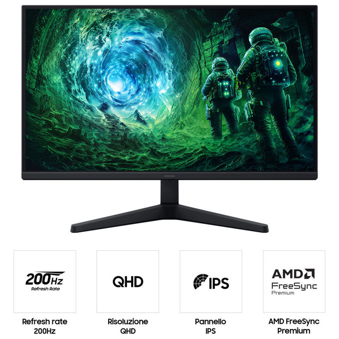 Samsung, Monitor Gaming Odyssey G5, 27 pollici QHD, Flat, 2560x1440, FreeSync Premium