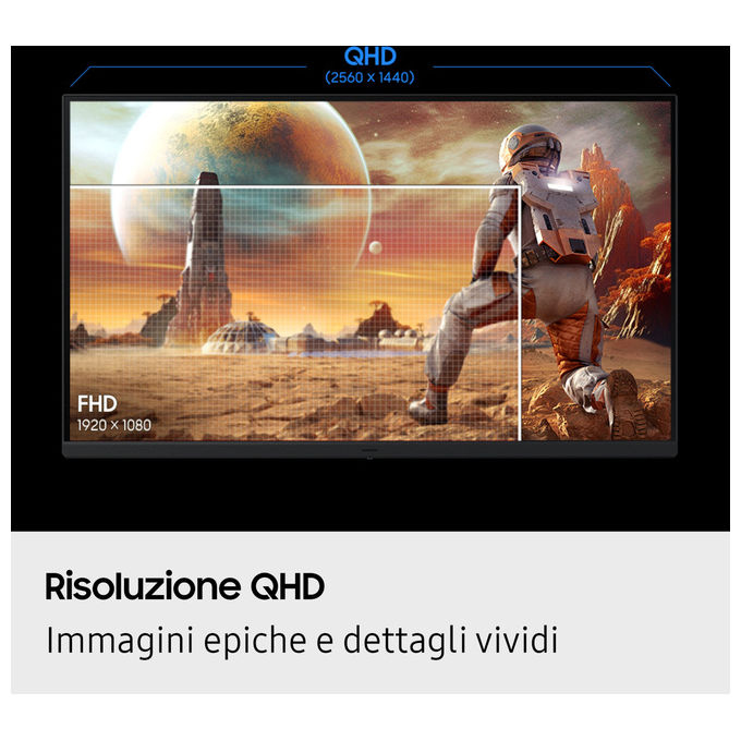 Samsung, Monitor Gaming Odyssey G5, 27 pollici QHD, Flat, 2560x1440, FreeSync Premium