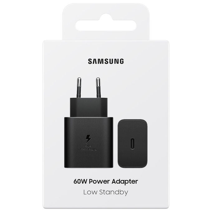 Samsung, Caricabatterie Ultra Rapido 60W, Porta USB-C, Nero