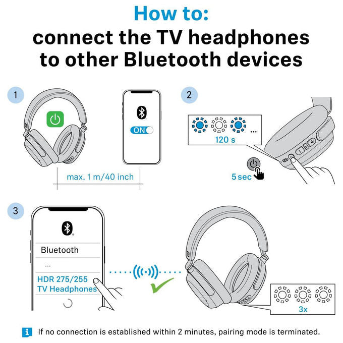 Sennheiser 700440 RS 275 Cuffie a Padiglione Wireless TV Bluetooth 5.4 Auracast Bassa Latenza 50 ore colore Nero