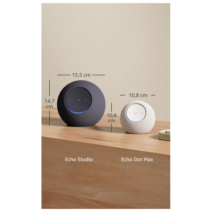 Amazon B0FBHH5BRM Echo Studio Altoparlante Intelligente Alexa Dolby Atmos Wi-Fi 6E Bluetooth 5.3 colore Bianco