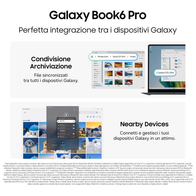Samsung NP940XJG-KG1IT Galaxy Book6 Pro 14 Intel Core Ultra 7 356H 32GB RAM 1TB SSD colore Grigio