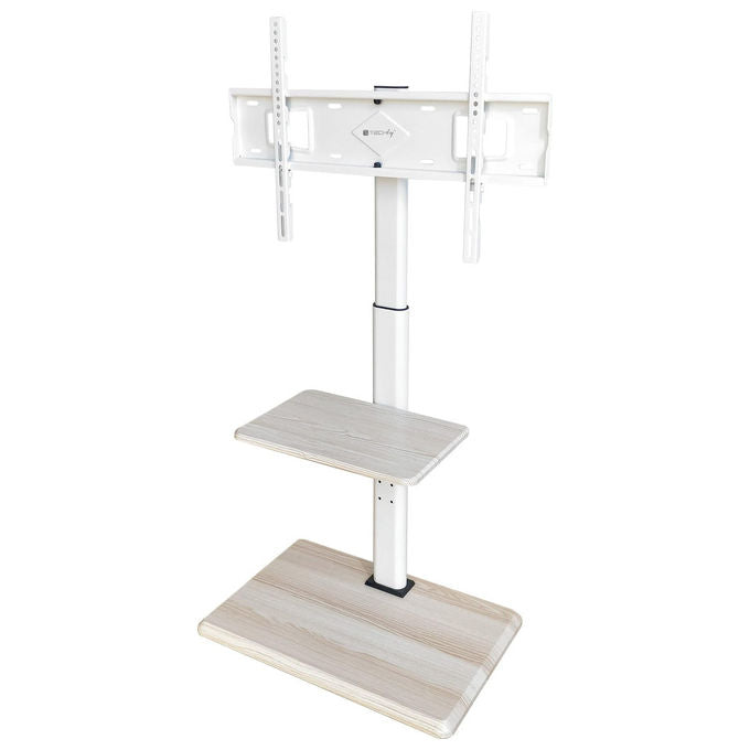Techly Supporto a Pavimento per TV 32-70, Bianco, Girevole, Altezza Regolabile