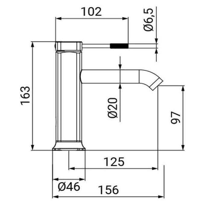 Idro Bric, Rubinetto Lavabo Serie Riviera, Cromo