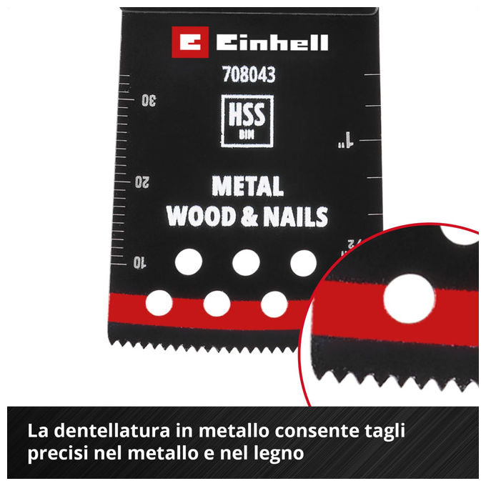 Einhell Accessories Lama Sega a Immersione Bimetallo Metallo e Legno 34mm 40mm Finitura PTFE