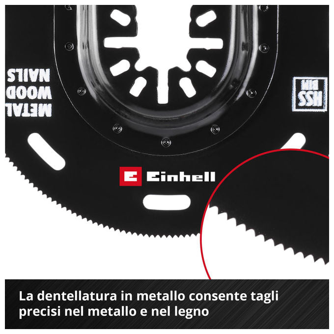 Einhell Accessories Lama a Tuffo Bimetallica Metallo e Legno Ø 88 mm Finitura PTFE