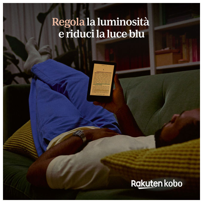 Rakuten Kobo Clara Colour, Lettore E-book, Touchscreen, 16 GB, Wi-Fi, Nero