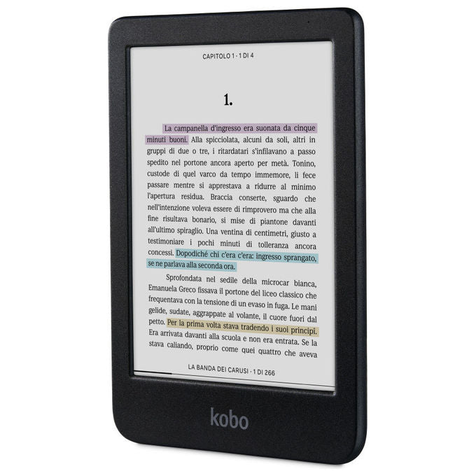 Rakuten Kobo Clara Colour, Lettore E-book, Touchscreen, 16 GB, Wi-Fi, Nero