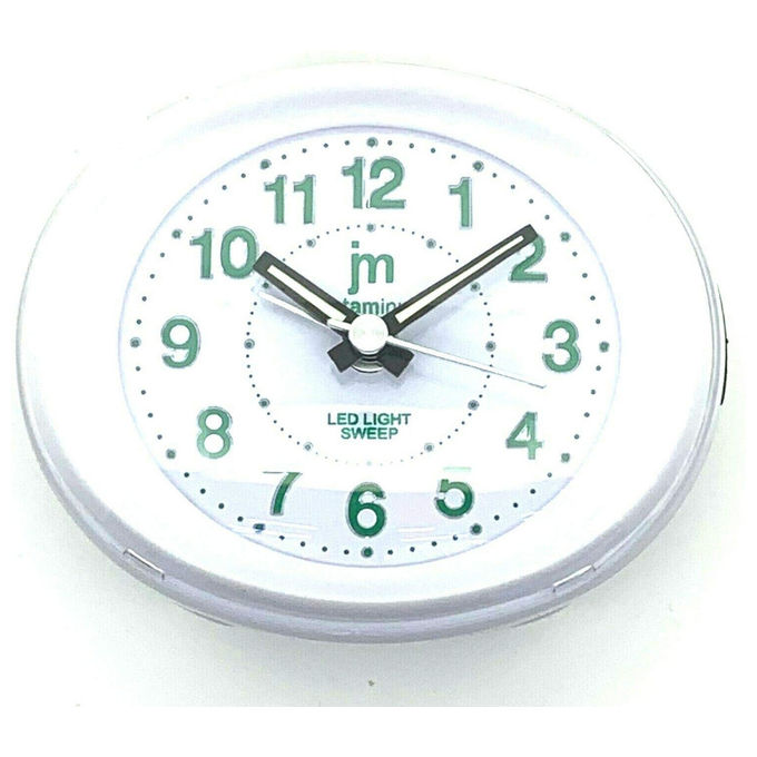 Lowell, Sveglia Analogica, 10cm, Metallo Laccato, con Illuminazione e Suoneria Crescendo