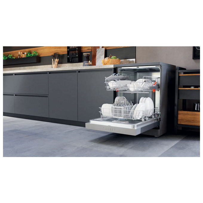 Hotpoint HA2FFD14BX Lavastoviglie Libera Installazione 14 coperti Classe D 46 dB Inverter (85x60x59 cm) colore Inox