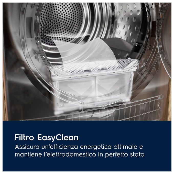 Electrolux EW7H49B Serie 700 Asciugatrice Pompa di Calore 9 Kg Classe C DelicateCare SensiCare Woolmark (85x60x64 cm) colore Nero