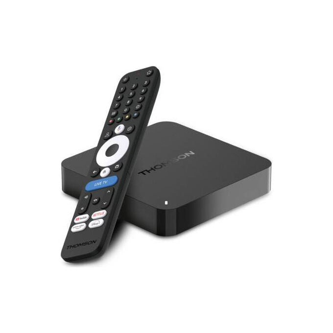 Thomson 245 Streaming Box 4K UHD Google TV Dolby Atmos 2GB RAM 32GB Wi-Fi Bluetooth 5.0 HDMI 2.1 colore Nero