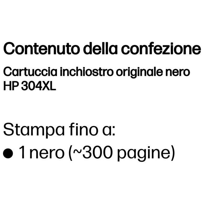 Hp, Cartuccia Inchiostro Originale 304XL, Nero