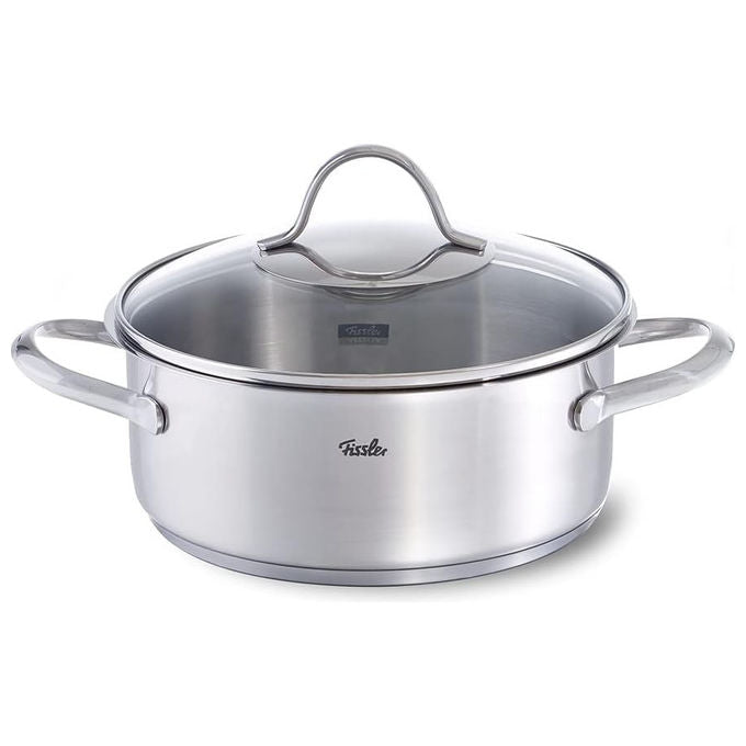 Fissler Set Pentole Palermo 5 Pezzi Acciaio Inox con Coperchi in Vetro Induzione