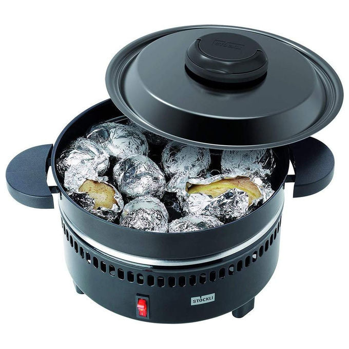 Stöckli Forno per Caldarroste e Patate 500W Nero Elettrico con Spatola