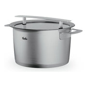 Fissler Pentola Alta 24 cm 6.5 L Acciaio Inox con Coperchio in Vetro