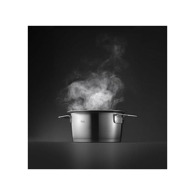 Fissler Pentola Alta 24 cm 6.5 L Acciaio Inox con Coperchio in Vetro
