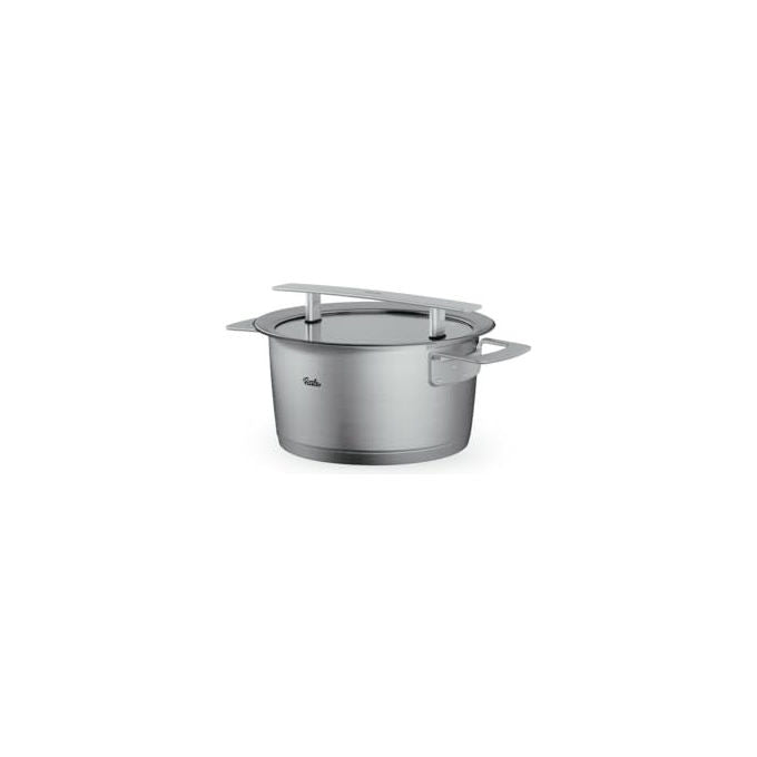 Fissler Pentola Phi Collection 20 cm 3.2 L con Coperchio in Vetro Acciaio Inox Induzione