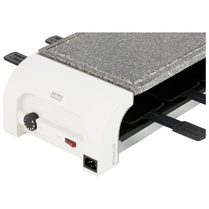 Stöckli, Set PizzaGrill, Per 8 Persone, Hot Stone, Bianco, Per Mini Pizza, Raclette e Grigliate