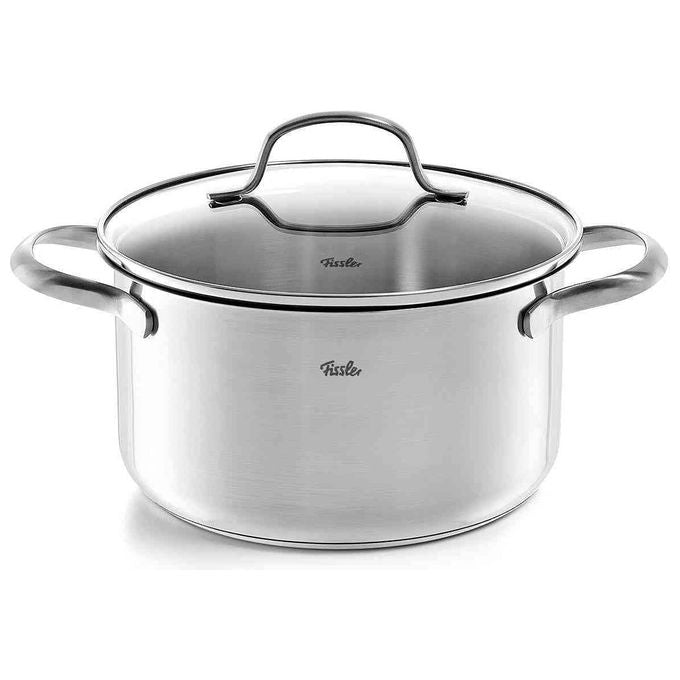 Fissler Pentola San Francisco 20 cm 3.3 L Acciaio Inox con Coperchio in Vetro