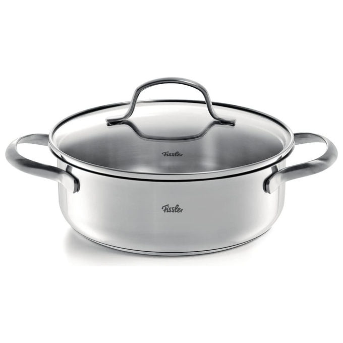 Fissler Set di Pentole San Francisco 4 Pezzi Acciaio Inox con Coperchi in Vetro Induzione