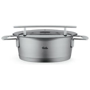 Fissler Casseruola Bassa Phi Collection 20 cm 2.3 Litri con Coperchio in Vetro Acciaio Inox