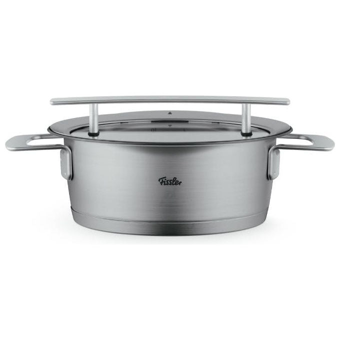 Fissler Casseruola Bassa Phi Collection 20 cm 2.3 Litri con Coperchio in Vetro Acciaio Inox